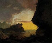Joseph wright of derby Joseph Wright of Derby. Sunset on the Coast near Naples Germany oil painting artist